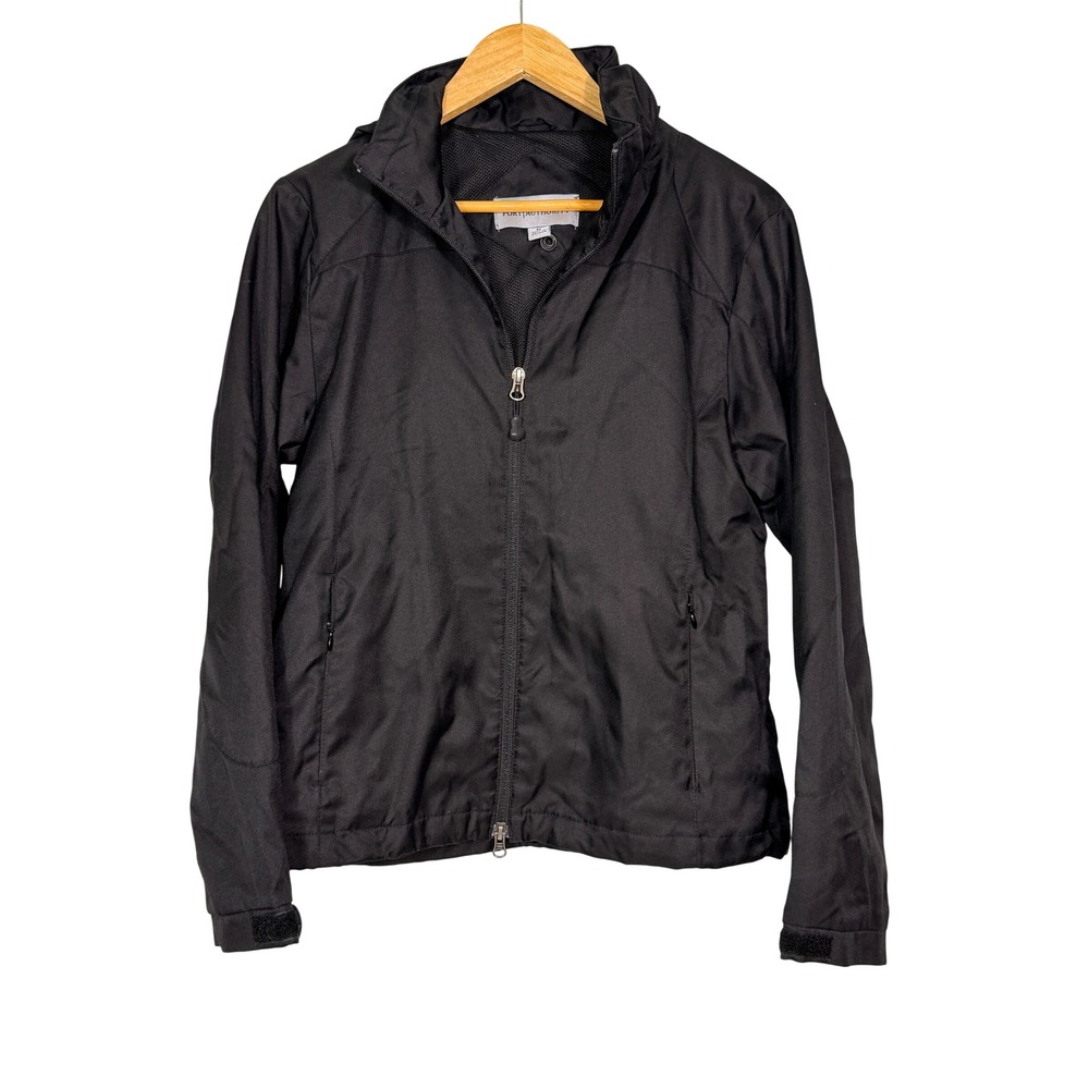 Port Authority L-768 Ladies Challenger Jacket Black Full Zip Hooded Medium